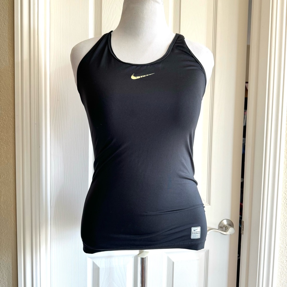 Nike Pro Tank Top Women’s M Black Mesh Vented Dri Fit Racer